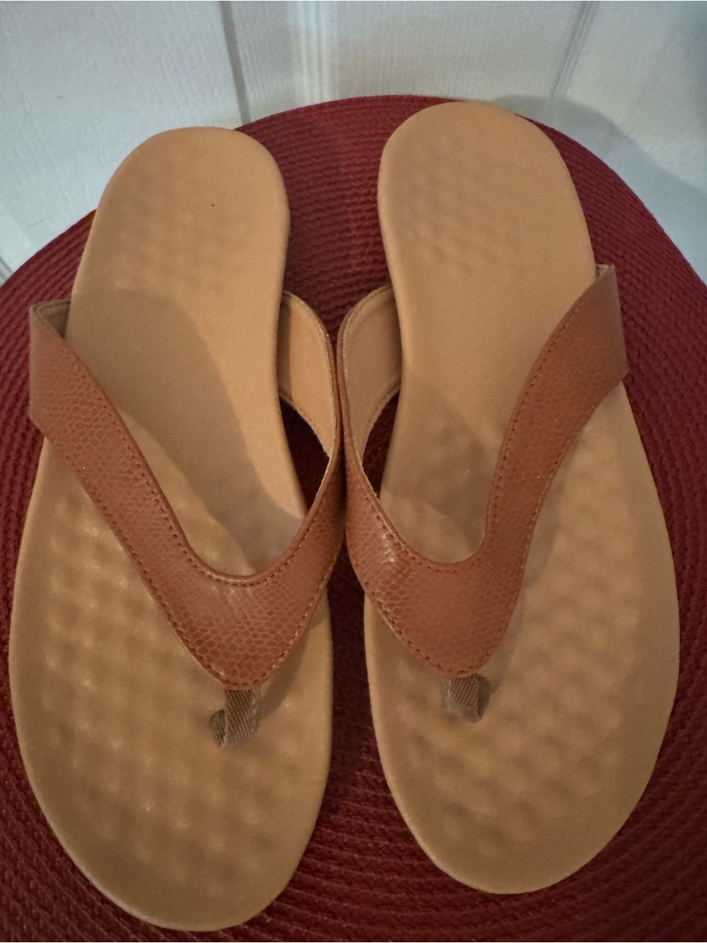 Women's Brown Comfort Flip Flop Sandals
